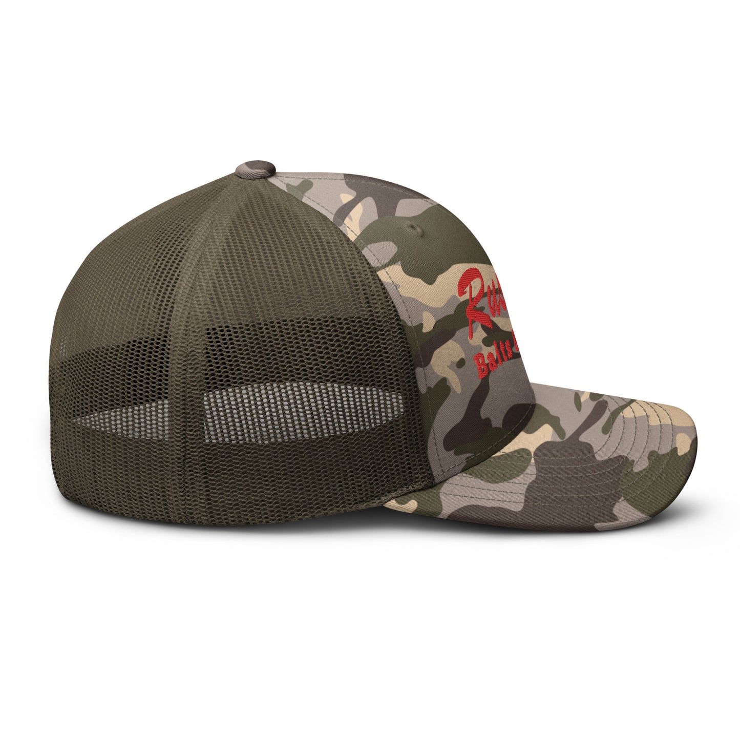 "Rusty's Baits and Lures" Camouflage trucker hat