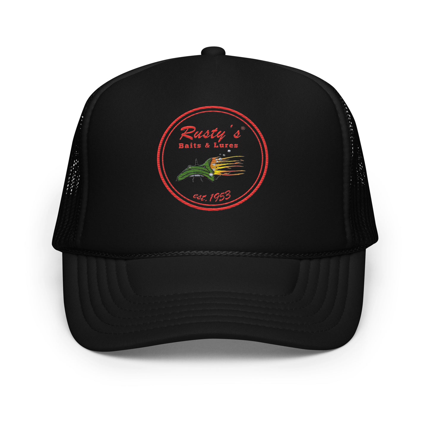 Rusty's Baits and Lures since 1953 Foam trucker hat