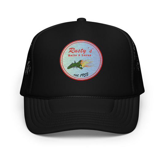 Rusty's Baits and Lures since 1953 Gradient Foam trucker hat