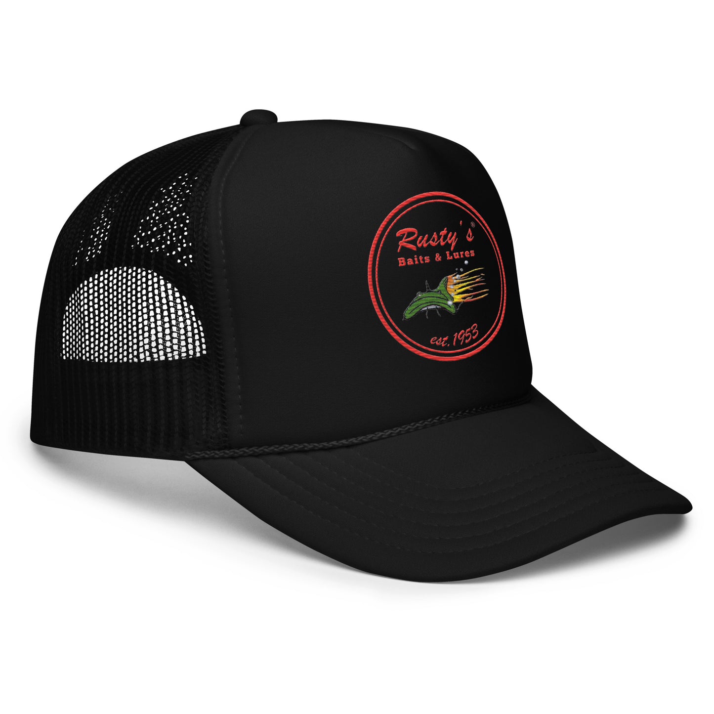 Rusty's Baits and Lures since 1953 Foam trucker hat