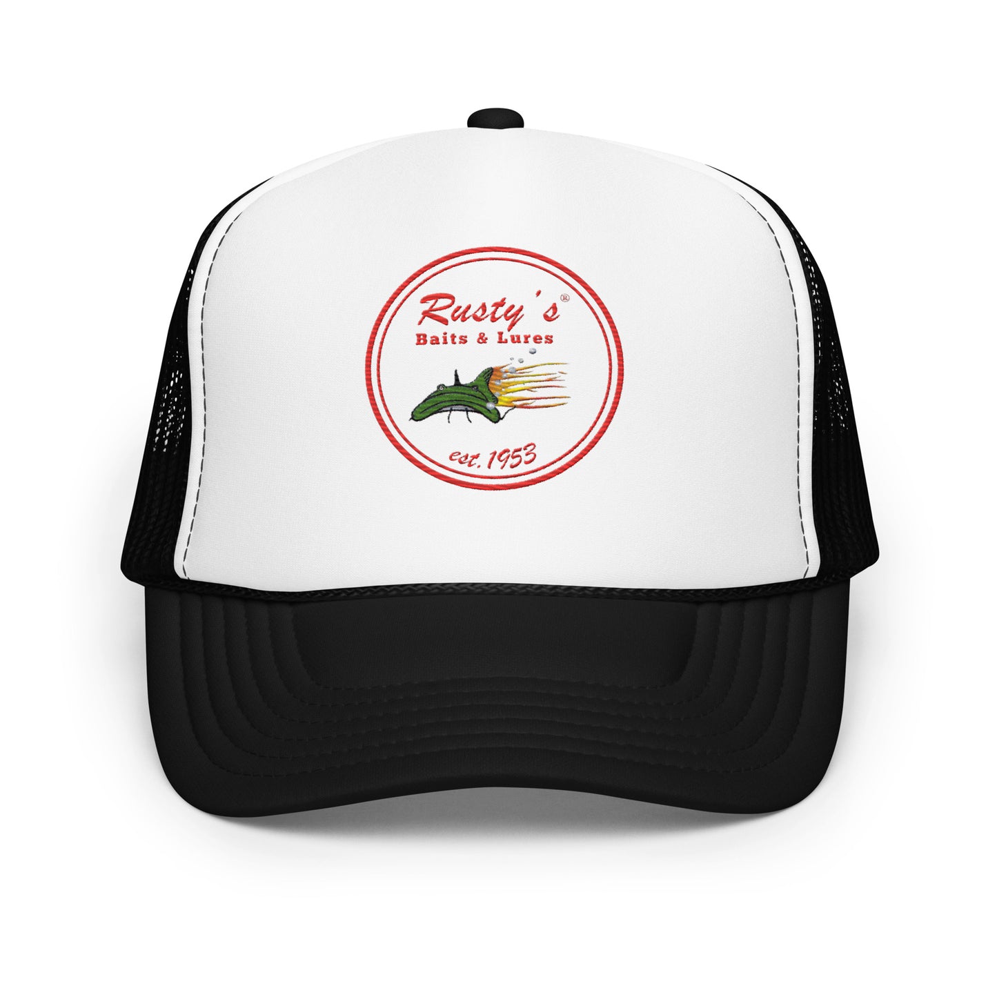 Rusty's Baits and Lures since 1953 Foam trucker hat