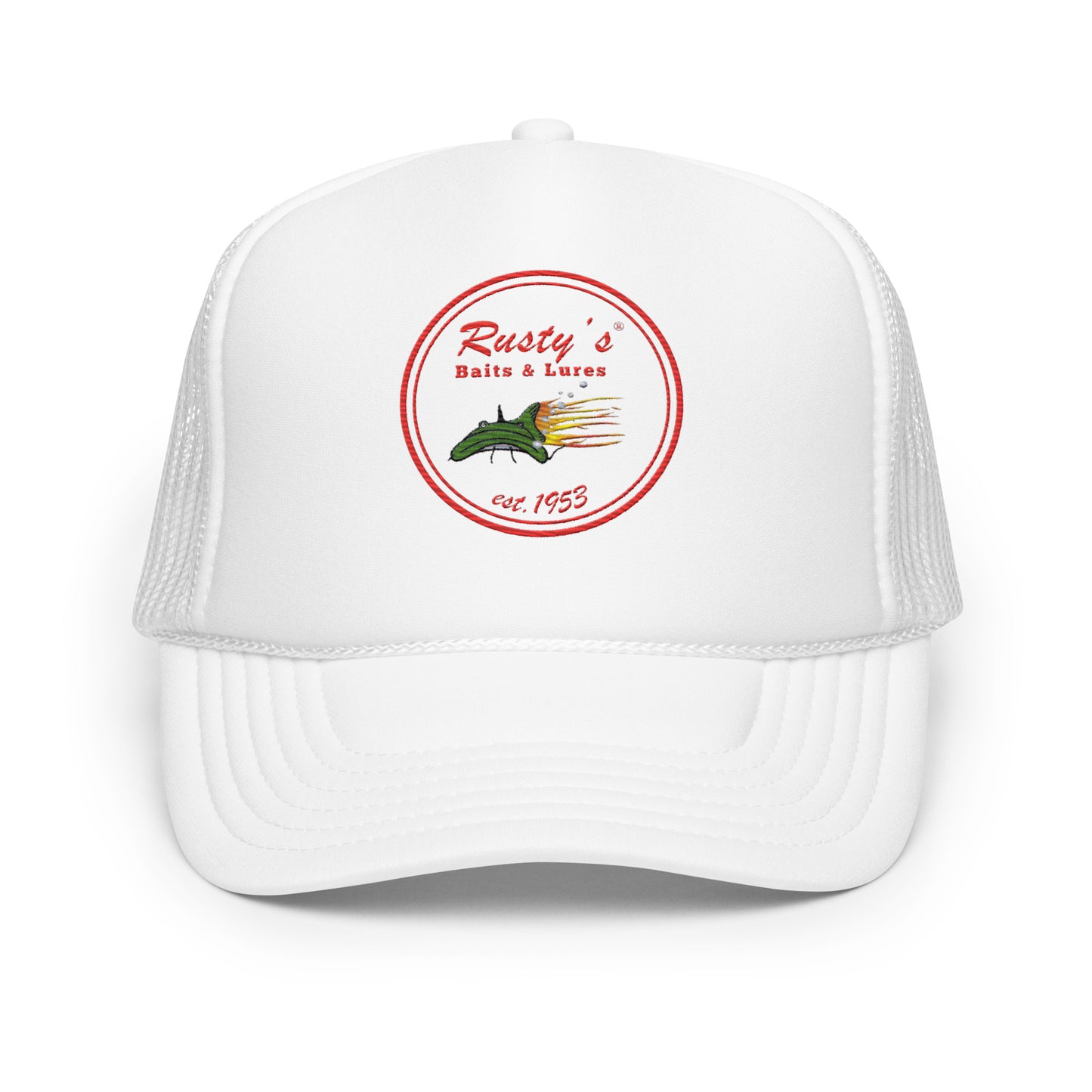 Rusty's Baits and Lures since 1953 Foam trucker hat