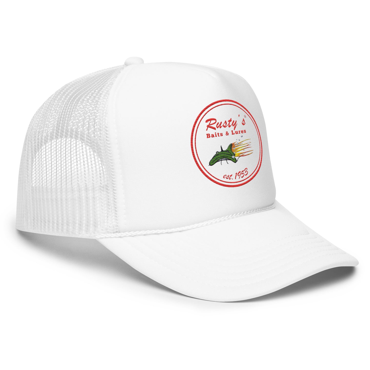 Rusty's Baits and Lures since 1953 Foam trucker hat