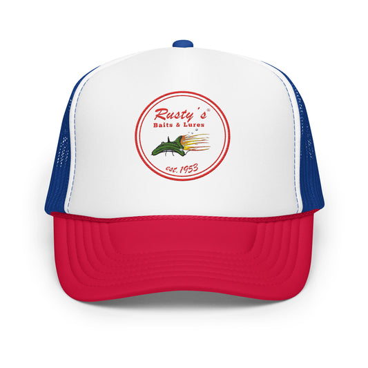 Rusty's Baits and Lures since 1953 Foam trucker hat