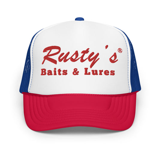 "Rusty's Baits and Lures" Foam trucker hat