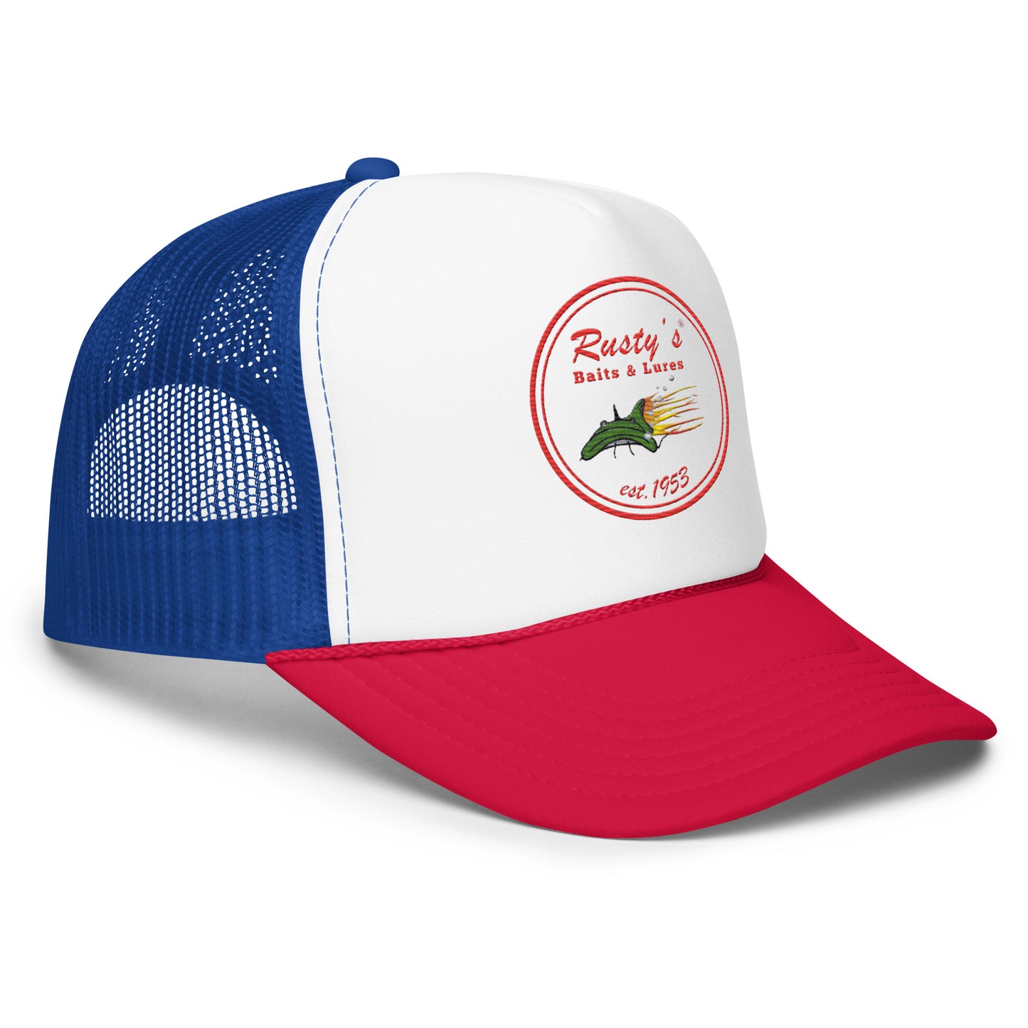 Rusty's Baits and Lures since 1953 Foam trucker hat