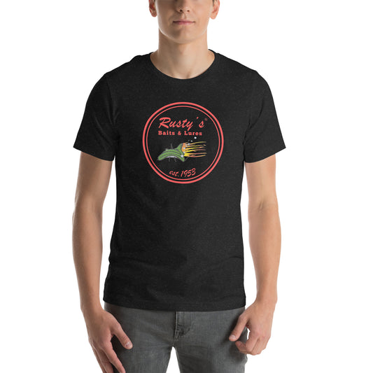 Rusty's Baits and Lures since 1953 Unisex T shirt