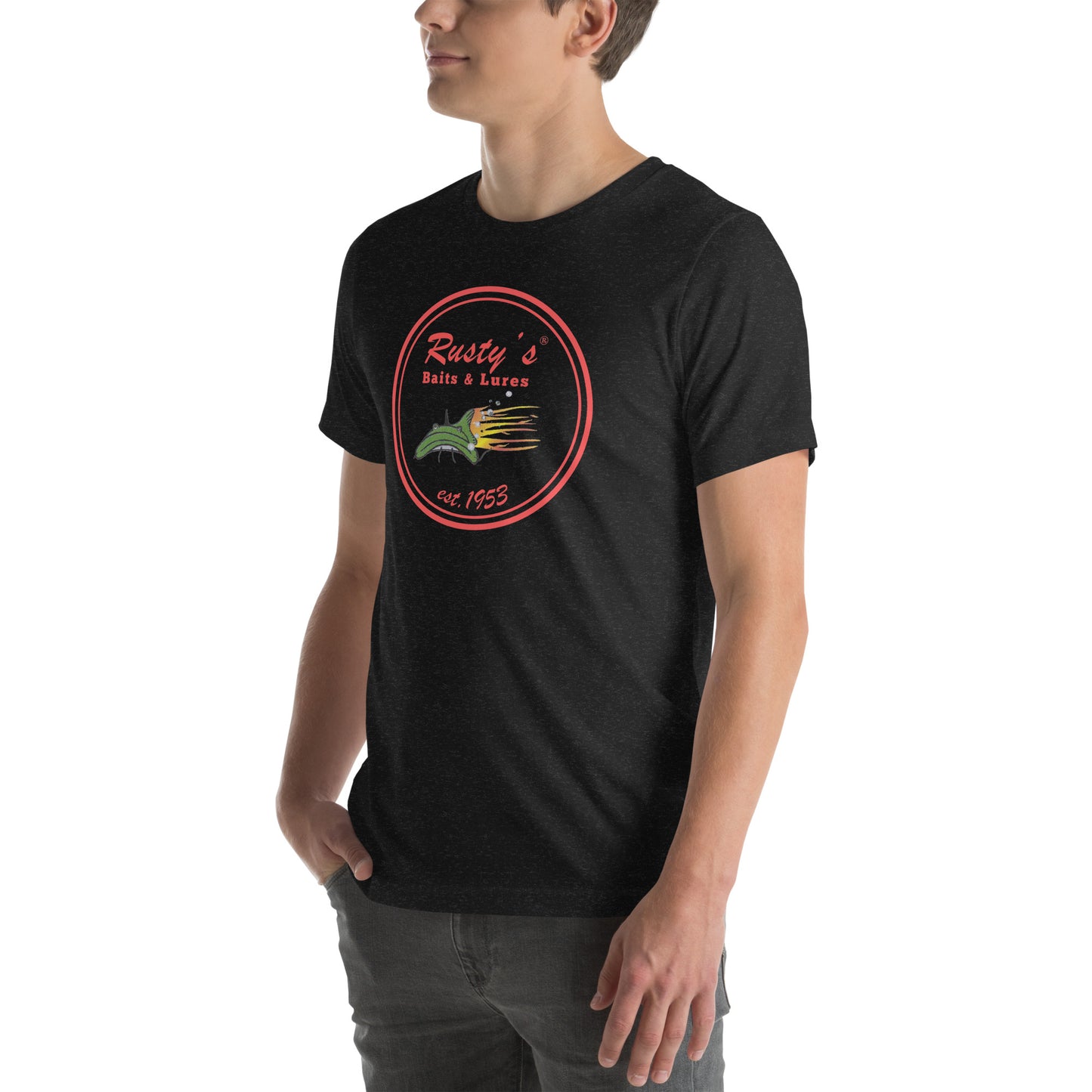 Rusty's Baits and Lures since 1953 Unisex T shirt