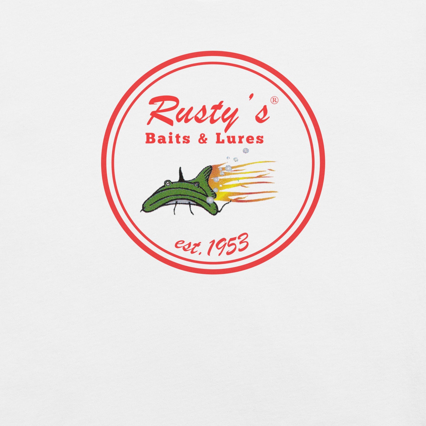 Rusty's Baits and Lures since 1953 Unisex T shirt